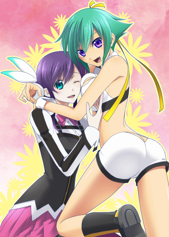 zessica wong and mikono suzushiro (aquarion and 1 more) drawn by hidari_ise