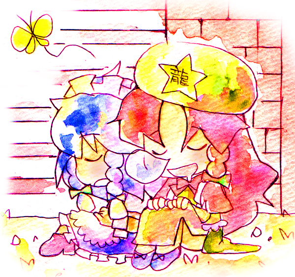 izayoi sakuya and hong meiling (touhou) drawn by natsuno_riku