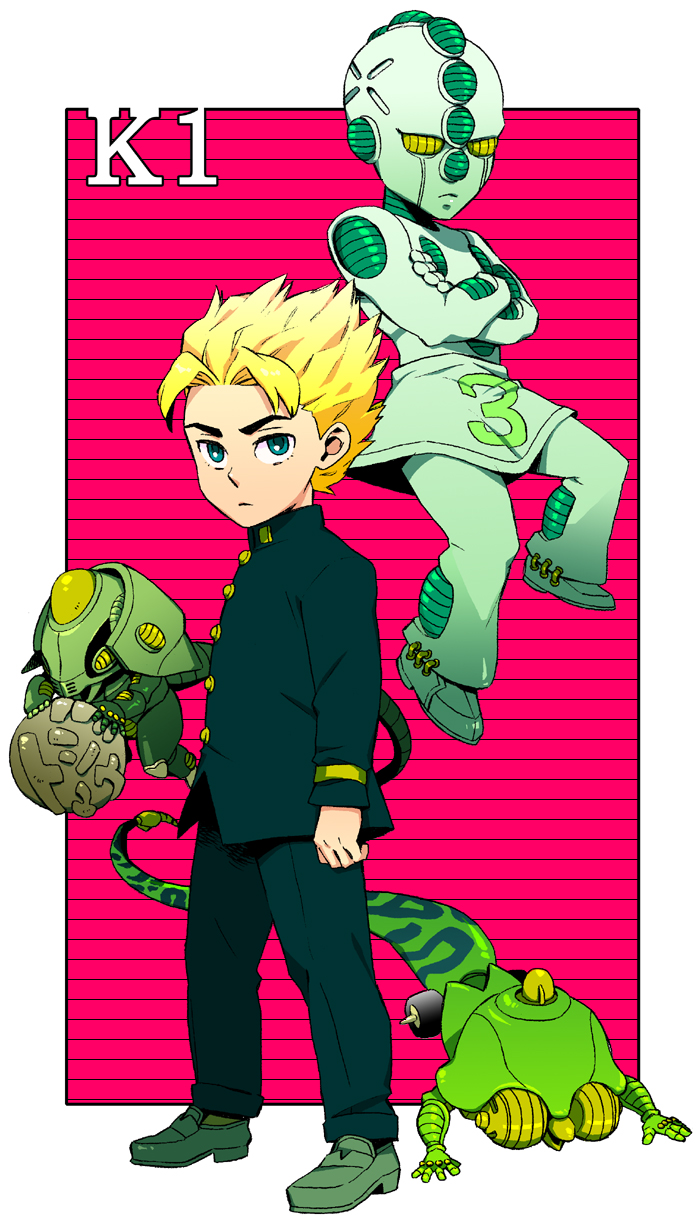 hirose koichi, echoes, echoes act3, echoes act1, and echoes act2 (jojo no kimyou na bouken and 1 more) drawn by mikey_uo