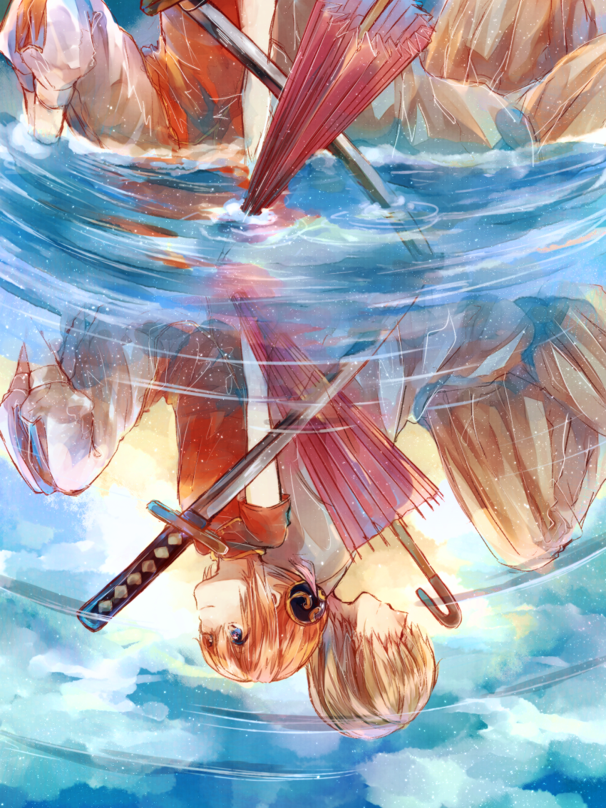 kagura and okita sougo (gintama) drawn by momo1002