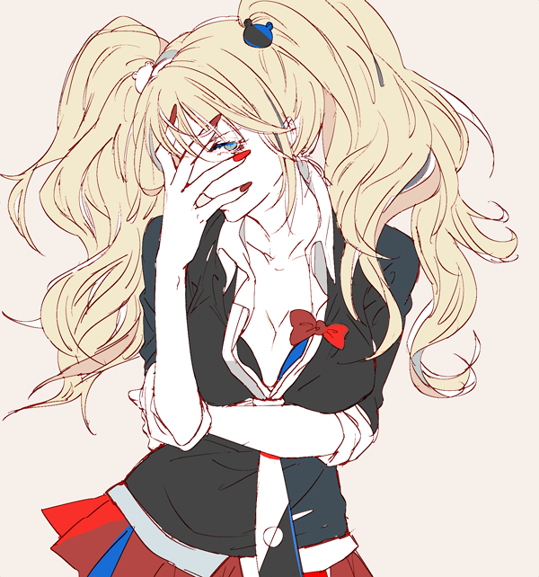 enoshima junko (danganronpa and 1 more) drawn by kuru_(kzyr)