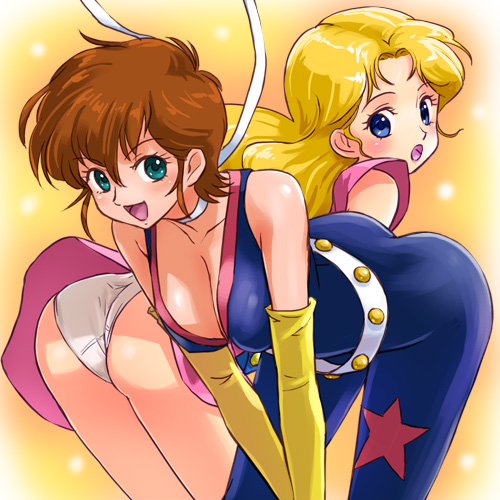 randou reika and randou miki (makyou densetsu acrobunch) drawn by haruyama_kazunori