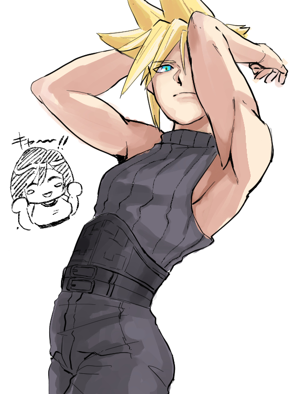 tifa lockhart and cloud strife (final fantasy and 2 more) drawn by otaotacos0704