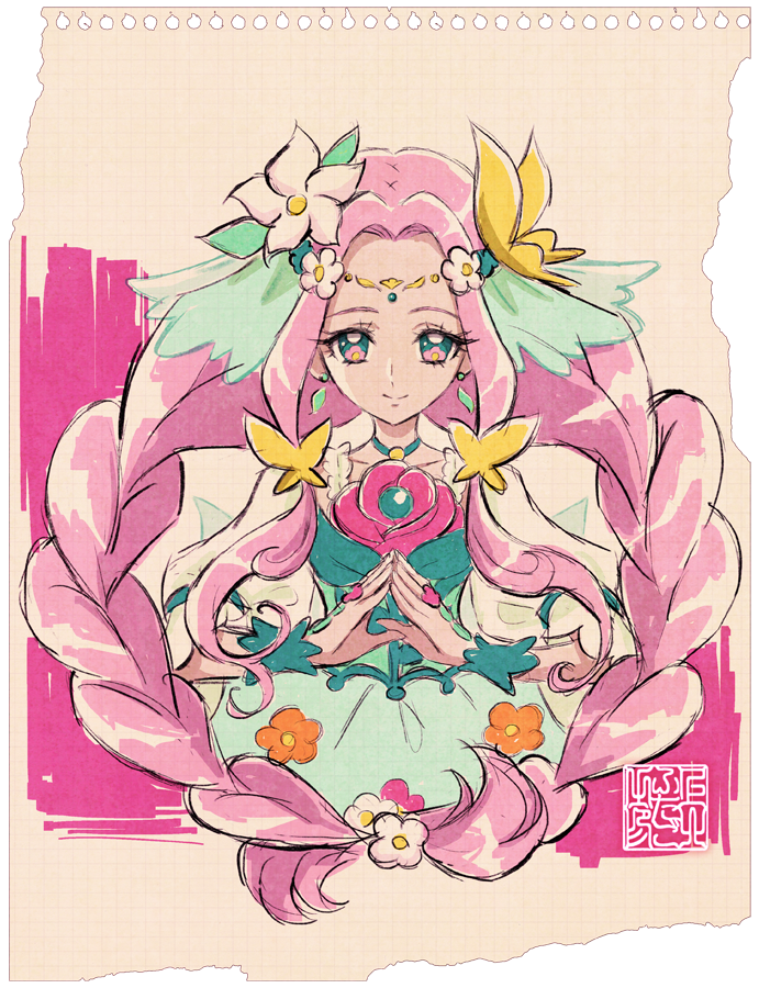 hanami kotoha and cure felice (precure and 1 more) drawn by kamikita_futago