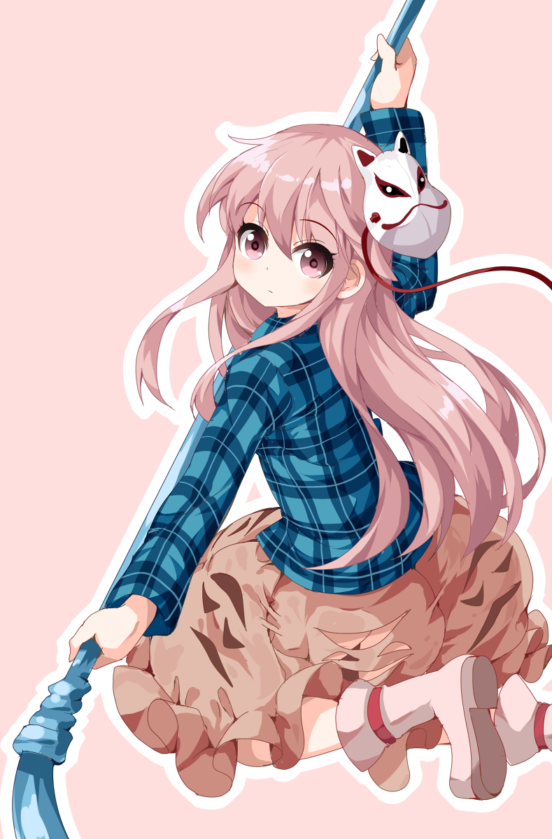 hata no kokoro (touhou) drawn by ruu_(tksymkw)