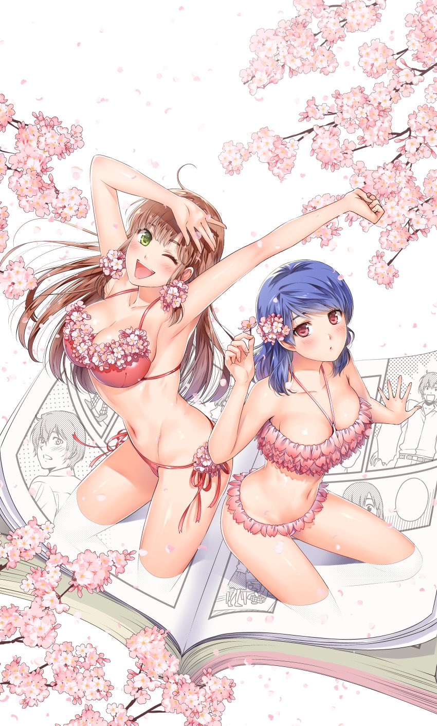 tachibana rui, tachibana hina, and fujii natsuo (domestic na kanojo) drawn by sasuga_kei