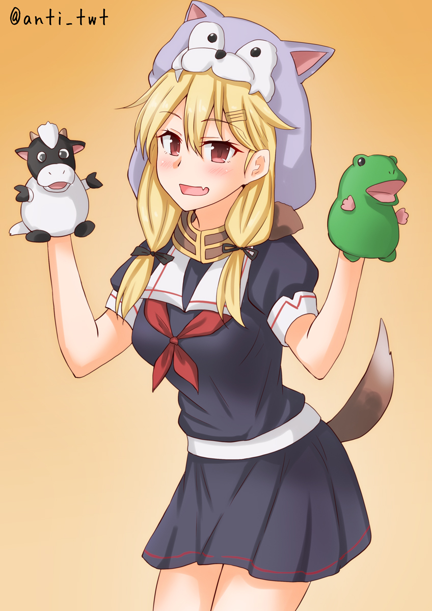 yuudachi and yuudachi kai ni (kantai collection) drawn by anti_(untea9)
