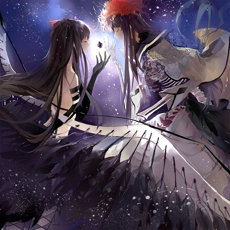 akemi homura, akuma homura, and homulilly (mahou shoujo madoka magica and 1 more) drawn by kyer