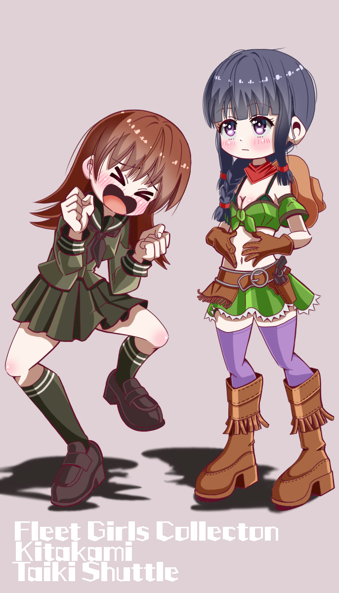 kitakami, ooi, taiki shuttle, and ootsubo yuka (kantai collection and 1 more) drawn by user_zzhv7757