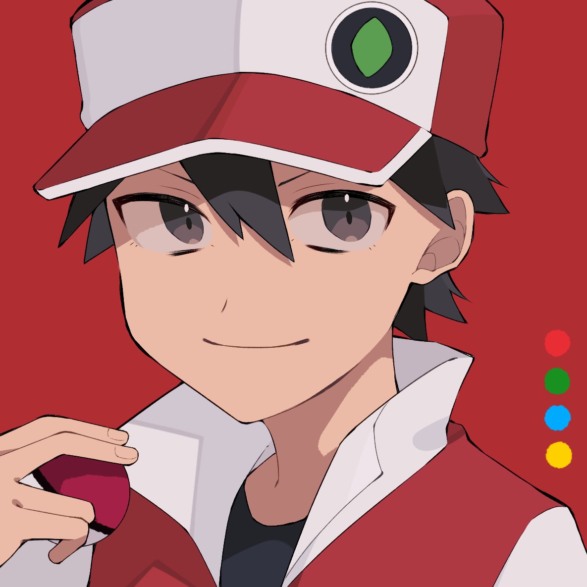 red (pokemon and 1 more) drawn by osigatoutoi_tou