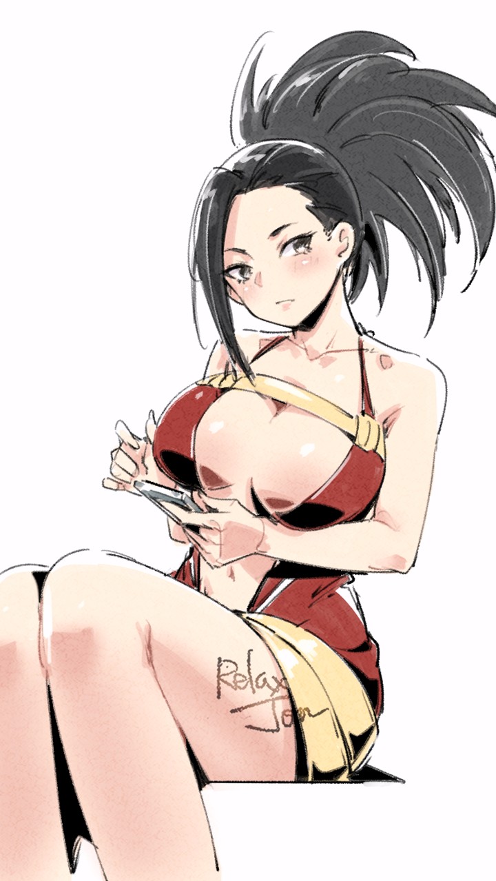 yaoyorozu momo (boku no hero academia) drawn by relaxjon