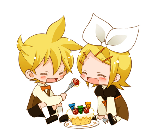 kagamine rin and kagamine len (vocaloid) drawn by hiyo_(hiyococco)