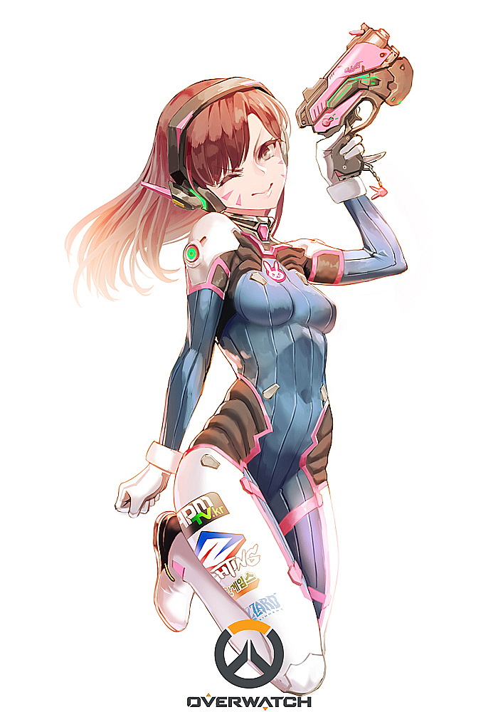 d.va (overwatch and 2 more) drawn by hyury