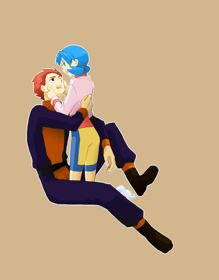 kris and lance (pokemon and 1 more) drawn by mmm73