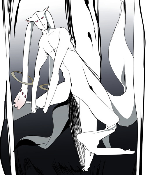 kyubey and aizen sousuke (mahou shoujo madoka magica and 1 more) drawn by ixy