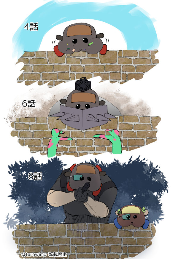teddy and choco (pui pui molcar) drawn by imui