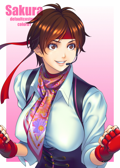 kasugano sakura (street fighter and 1 more) drawn by ken19941028