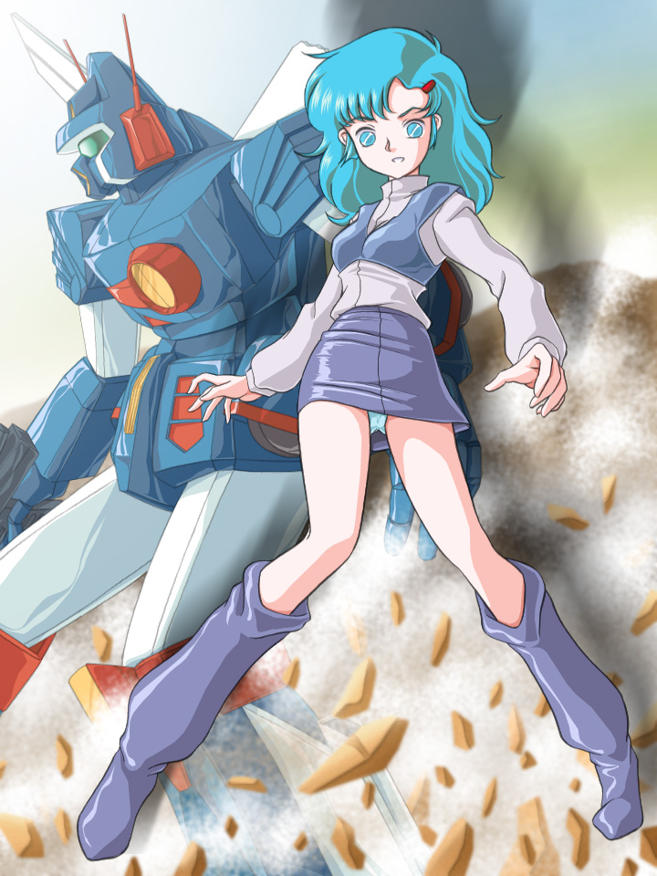 xabungle and elchi cargo (sentou mecha xabungle) drawn by zummy