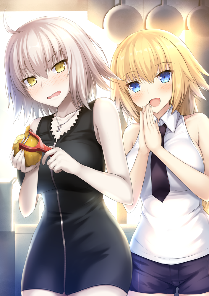 jeanne d'arc alter and jeanne d'arc (fate and 1 more) drawn by taiki_ken