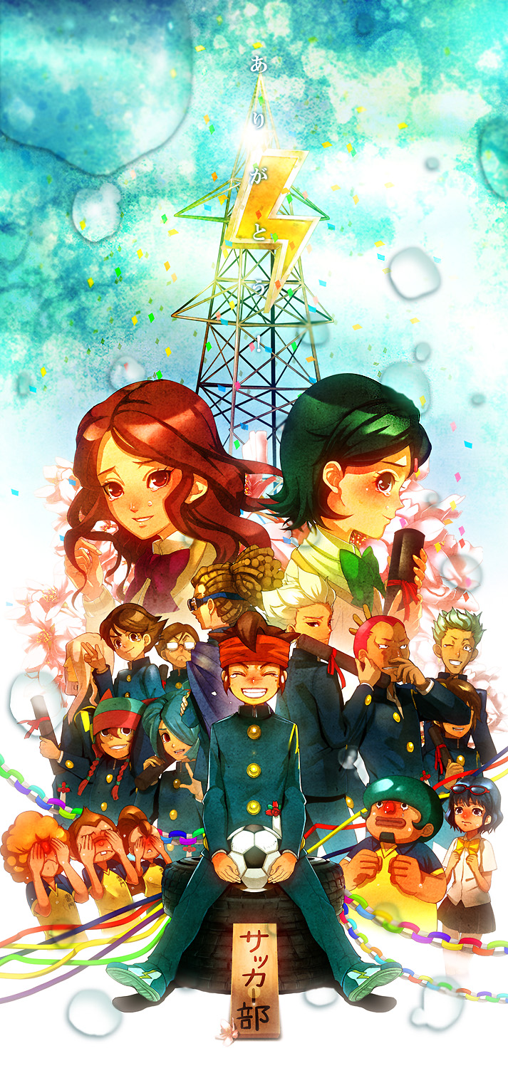 kazemaru ichirouta, endou mamoru, kidou yuuto, gouenji shuuya, otonashi haruna, and 11 more (inazuma eleven) drawn by garamgum