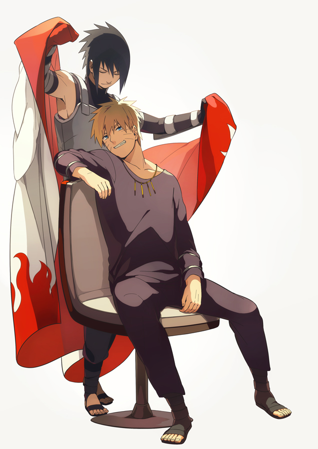 uzumaki naruto and uchiha sasuke (naruto and 1 more) drawn by oba-min
