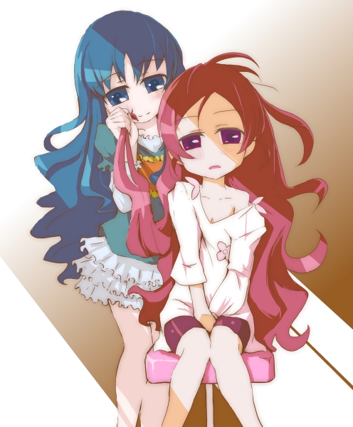 kurumi erika and hanasaki tsubomi (precure and 1 more) drawn by siyon