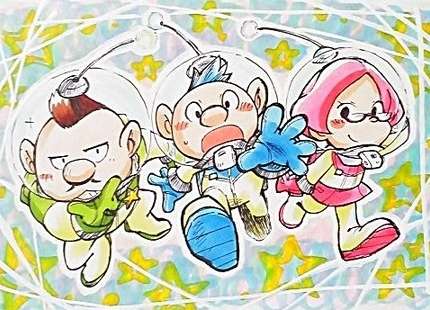 alph, brittany, and charlie (pikmin and 1 more) drawn by akira_(8877ice)