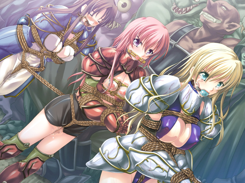 marie balling, miel falke, and rose buraitenraitona (kamen no goumonshi) drawn by aikawa_arisa