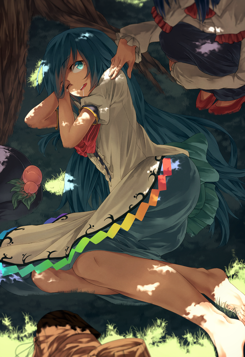 hinanawi tenshi and nagae iku (touhou) drawn by ibuki_notsu