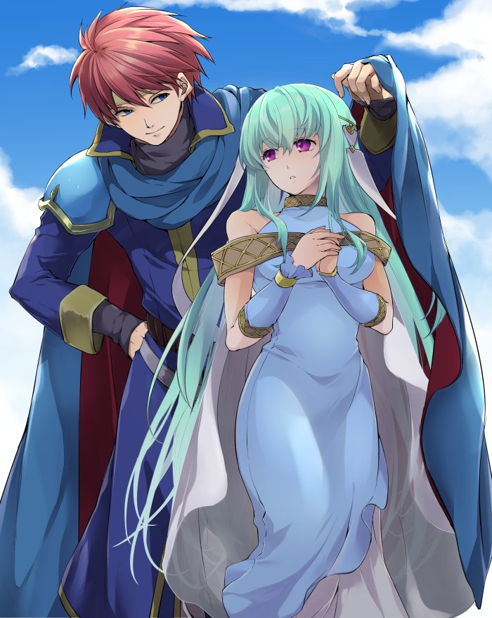 ninian and eliwood (fire emblem and 1 more) drawn by ataka_takeru