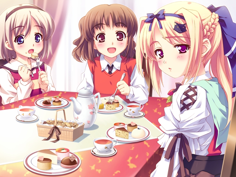 lulli, christof clement, and ruriko (sakura strasse) drawn by kusukusu