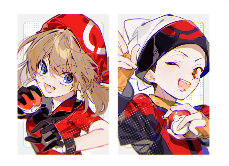 may and brendan (pokemon and 2 more) drawn by sapphire_(nine)