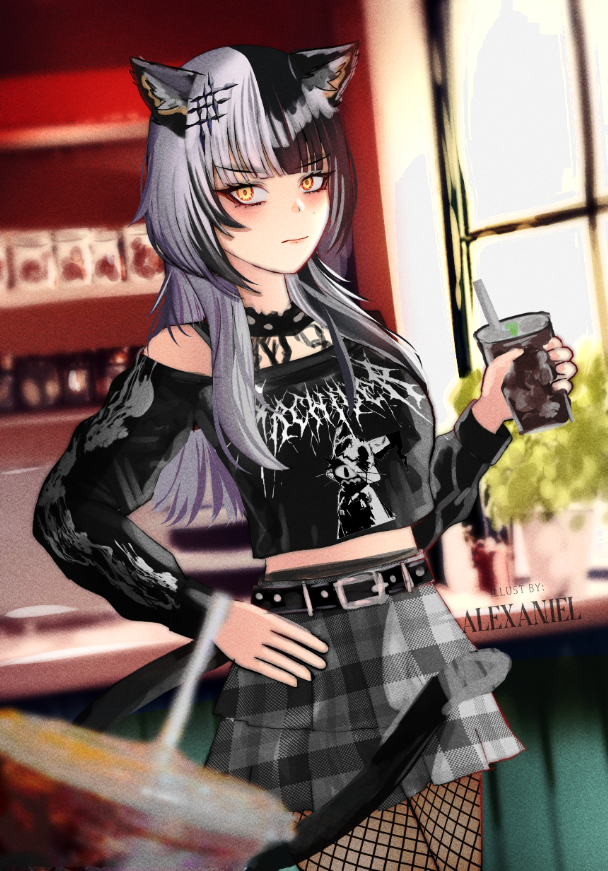 shiori novella (hololive and 1 more) drawn by alexaniel