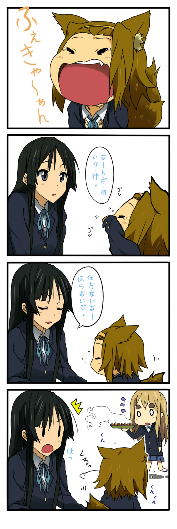 akiyama mio, tainaka ritsu, and kotobuki tsumugi (k-on!) drawn by suan_ringo