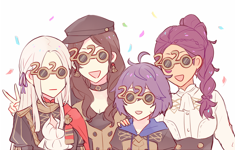edelgard von hresvelg, dorothea arnault, bernadetta von varley, and petra macneary (fire emblem and 1 more) drawn by kvlen