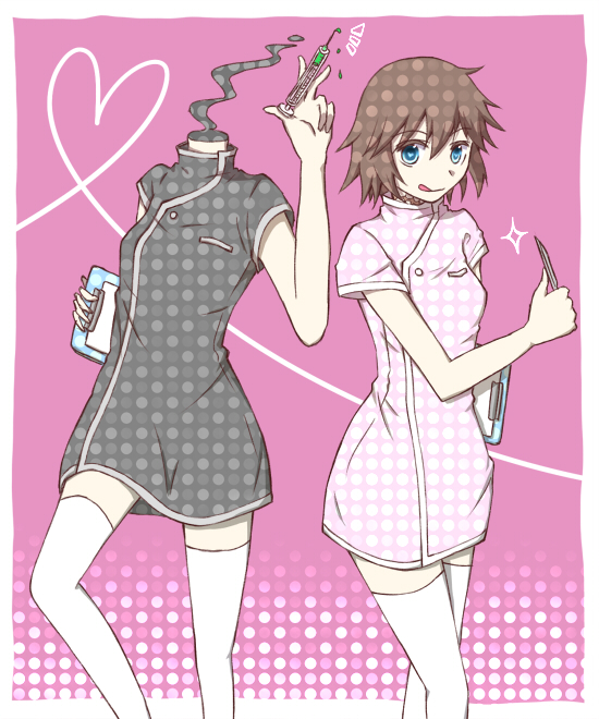 celty sturluson and harima mika (durarara!!) drawn by kuroneko_no_sumika
