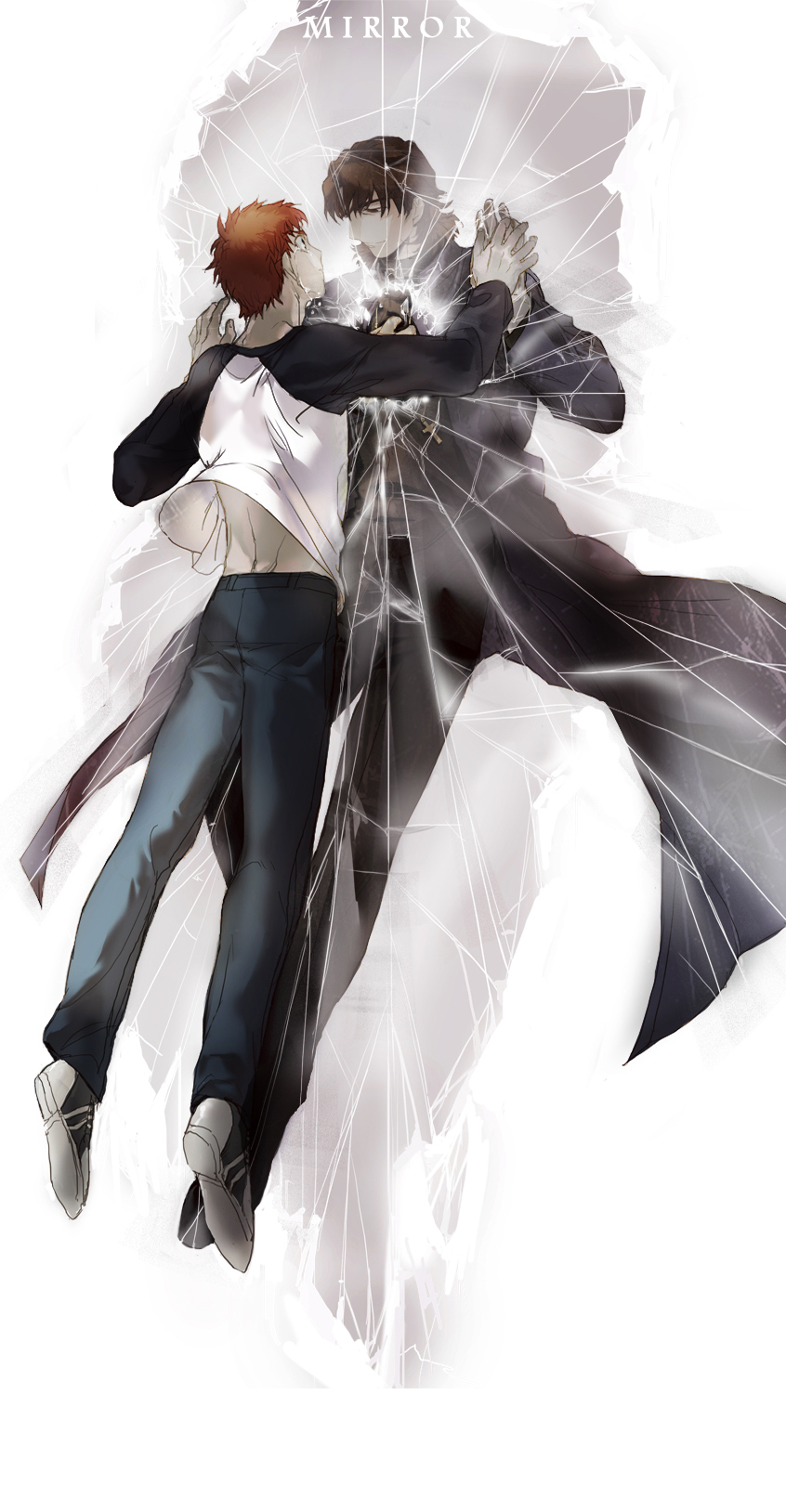 emiya shirou and kotomine kirei (fate and 1 more) drawn by libitum523