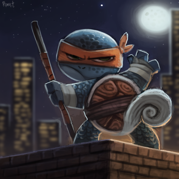 squirtle and donatello (pokemon and 1 more) drawn by piper_thibodeau