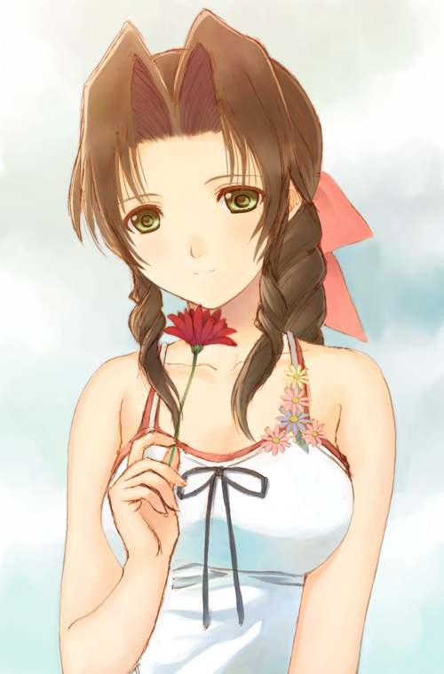 aerith gainsborough (final fantasy and 2 more) drawn by seiru_(prairie)