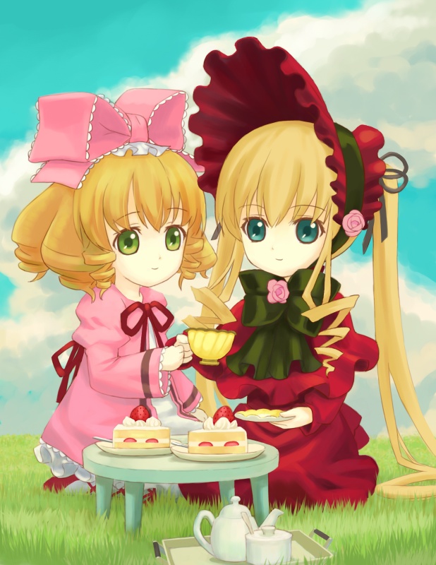 shinku and hinaichigo (rozen maiden) drawn by kiku_(popolina)