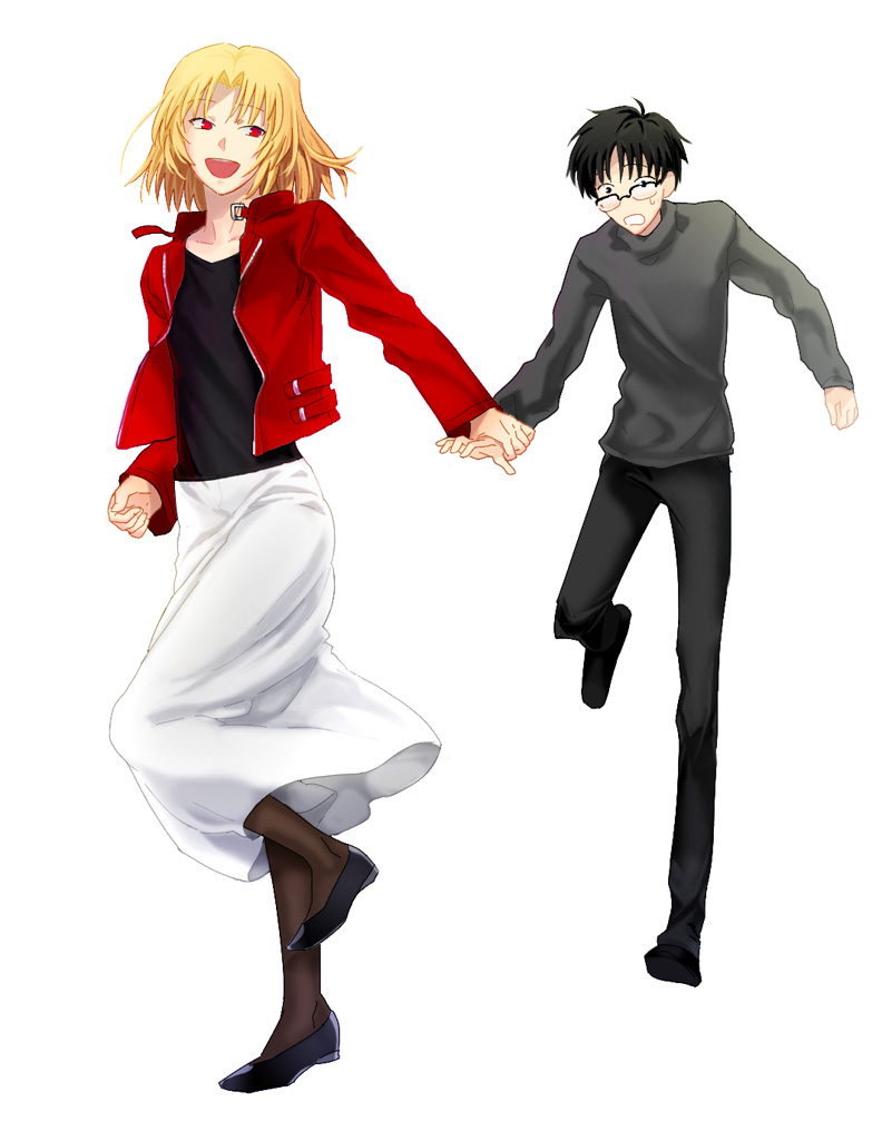 kokutou mikiya and shirazumi lio (kara no kyoukai) drawn by kuroi_nyan