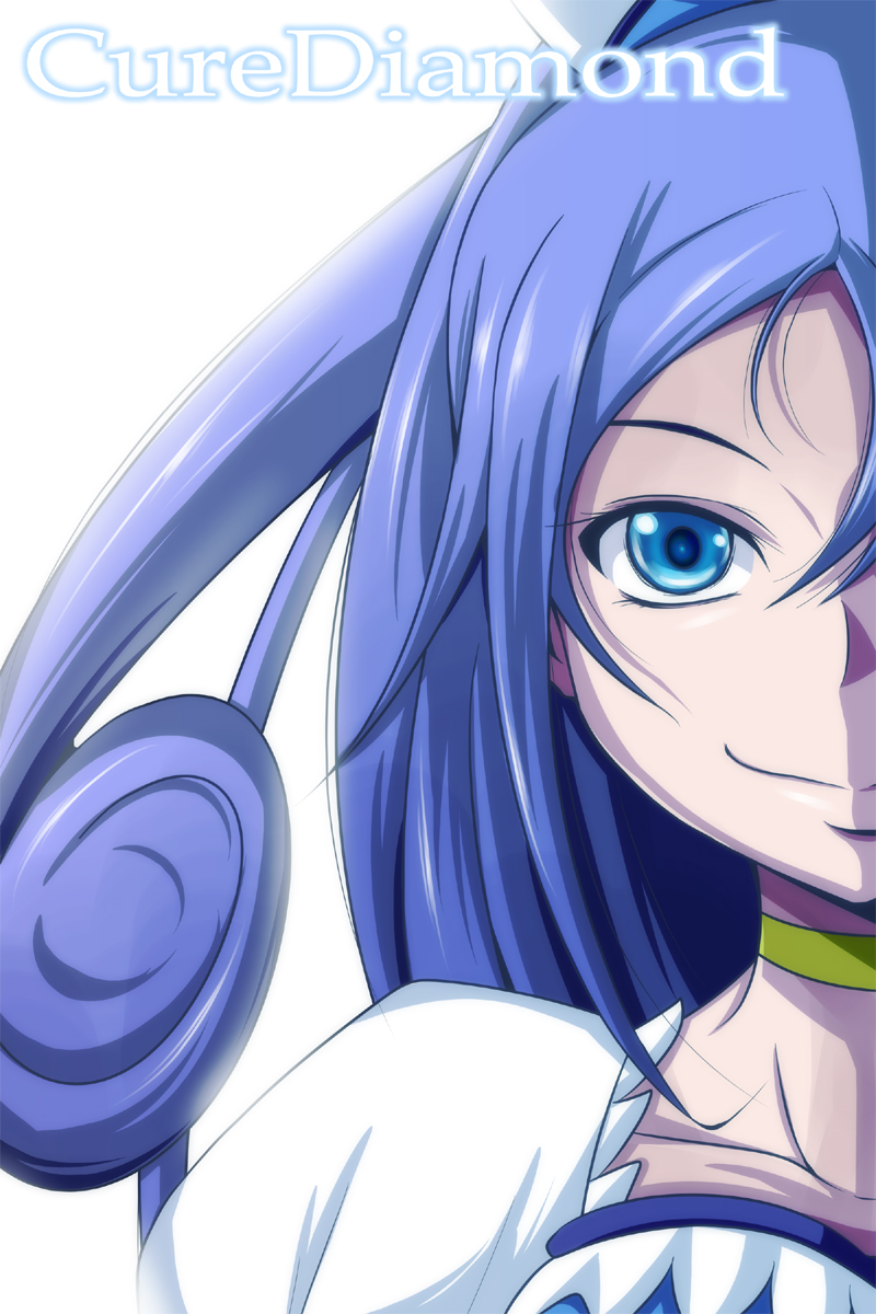 hishikawa rikka and cure diamond (precure and 1 more) drawn by nishi_koutarou
