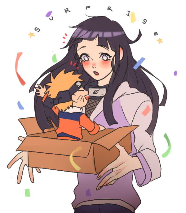 uzumaki naruto and hyuuga hinata (naruto and 1 more) drawn by sabbun_(chu_song_u3u)