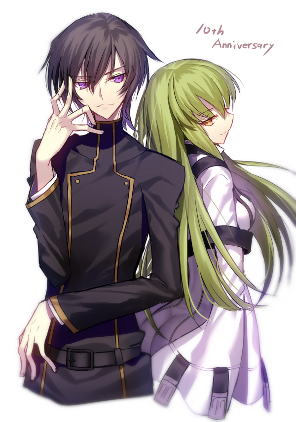 c.c. and lelouch vi britannia (code geass) drawn by mashima_saki_(mashimasa)