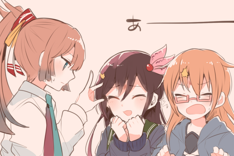 kisaragi, kazagumo, mochizuki, and kisaragi kai ni (kantai collection) drawn by itomugi-kun