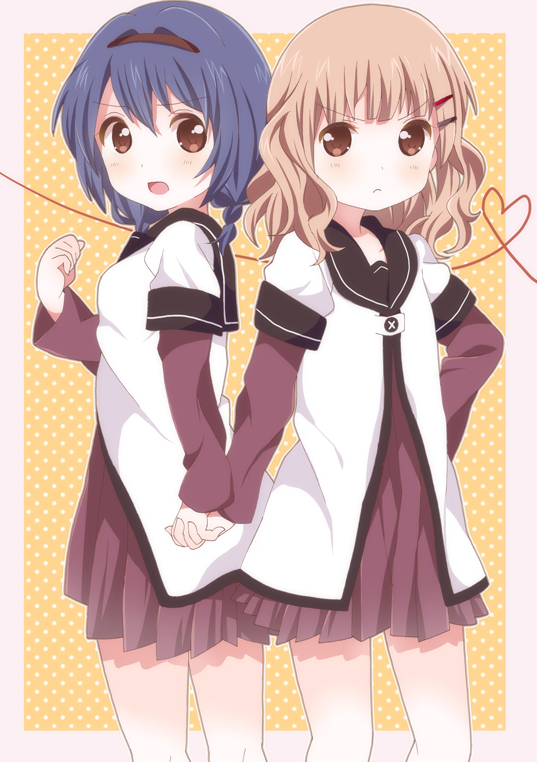 oomuro sakurako and furutani himawari (yuruyuri) drawn by kumakichi_(toshigat)