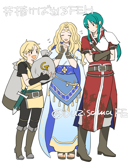 edain, dew, and midir (fire emblem and 1 more) drawn by ouzisamafe