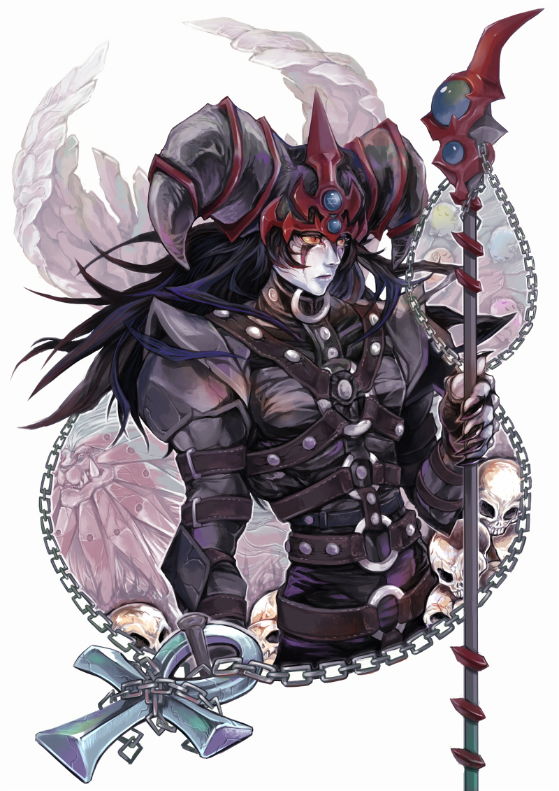 scapegoat, monster reborn, magician of black chaos, dark magician of chaos, and beast king barbaros (yu-gi-oh!) drawn by chinchira