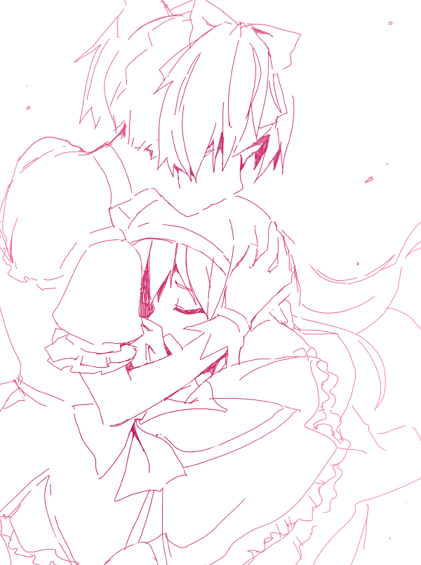 akemi homura and kaname madoka (mahou shoujo madoka magica) drawn by silverxp