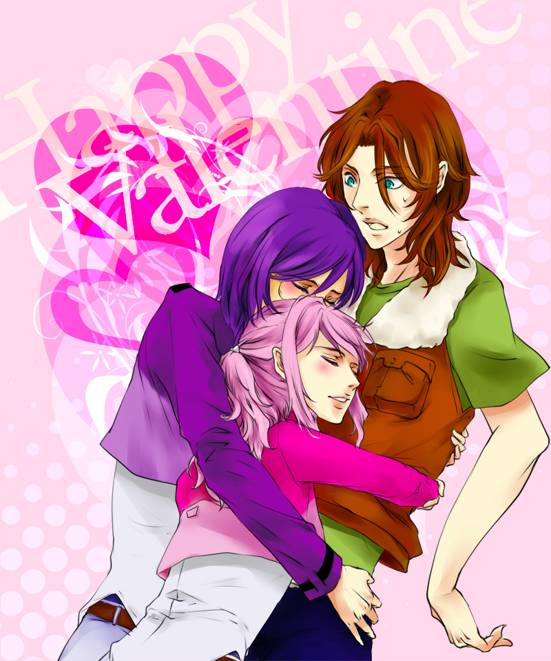 tieria erde, feldt grace, lockon stratos, and neil dylandy (gundam and 1 more) drawn by ta_ko